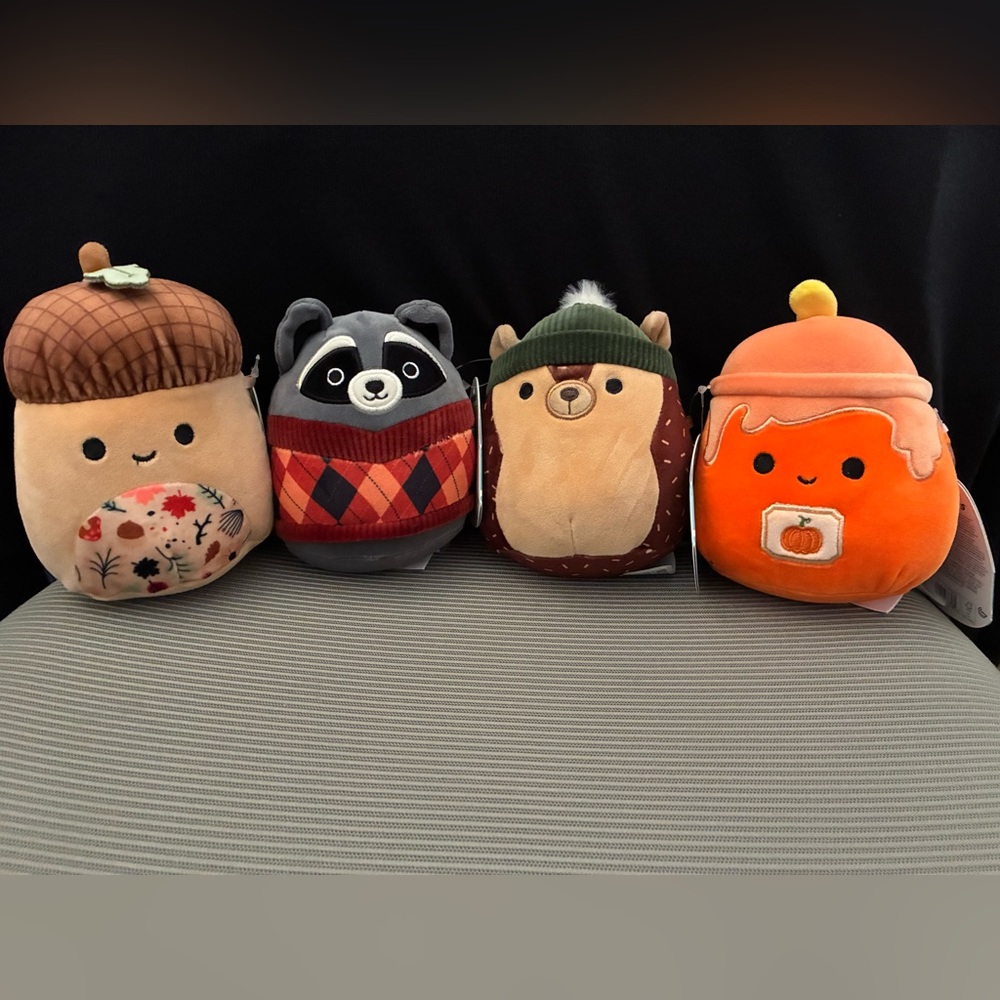 Lot of four fall theme Squishmallows 5-inch NWT